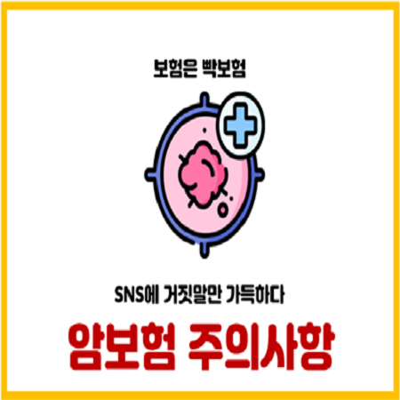  암보험 가입 시 담보설정 및 보험회사 선택방법