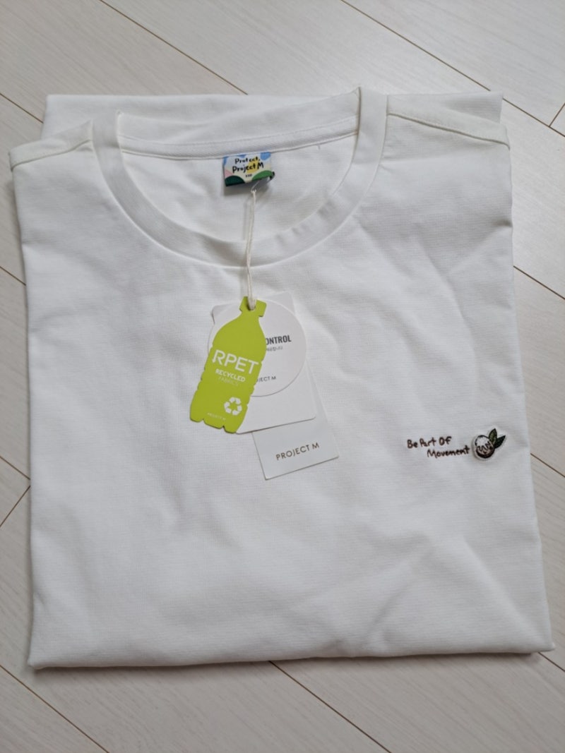 남성무지티 프로젝트엠 긴팔무지티 RECYCLED FABRICS 재활용의류 EPC1TR1952A