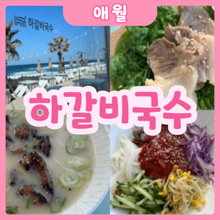  [제주|애월] 하갈비국수 | 바다뷰가 미치는 제주도 고기국수맛집