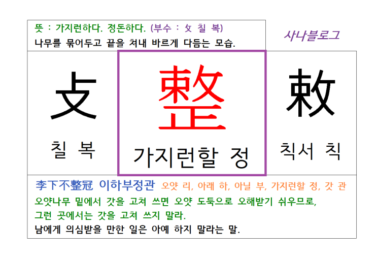  가지런할 정