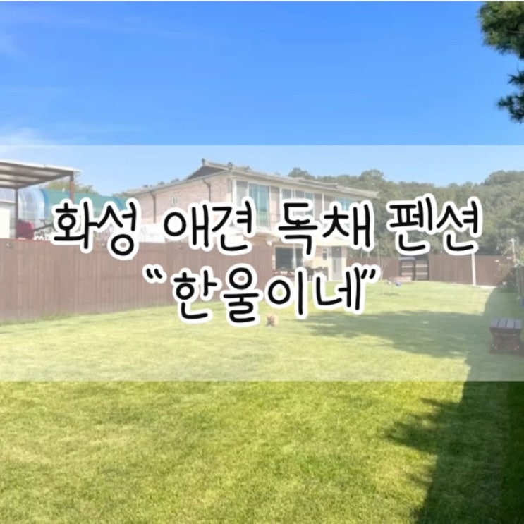  한울이네 펜션 / 화성 애견동반 펜션 / 애견동반펜션추천 /  한울이네 / 수영장 펜션 / 독채 펜션 / 화성 독채 펜션 / 화성 펜션 추천