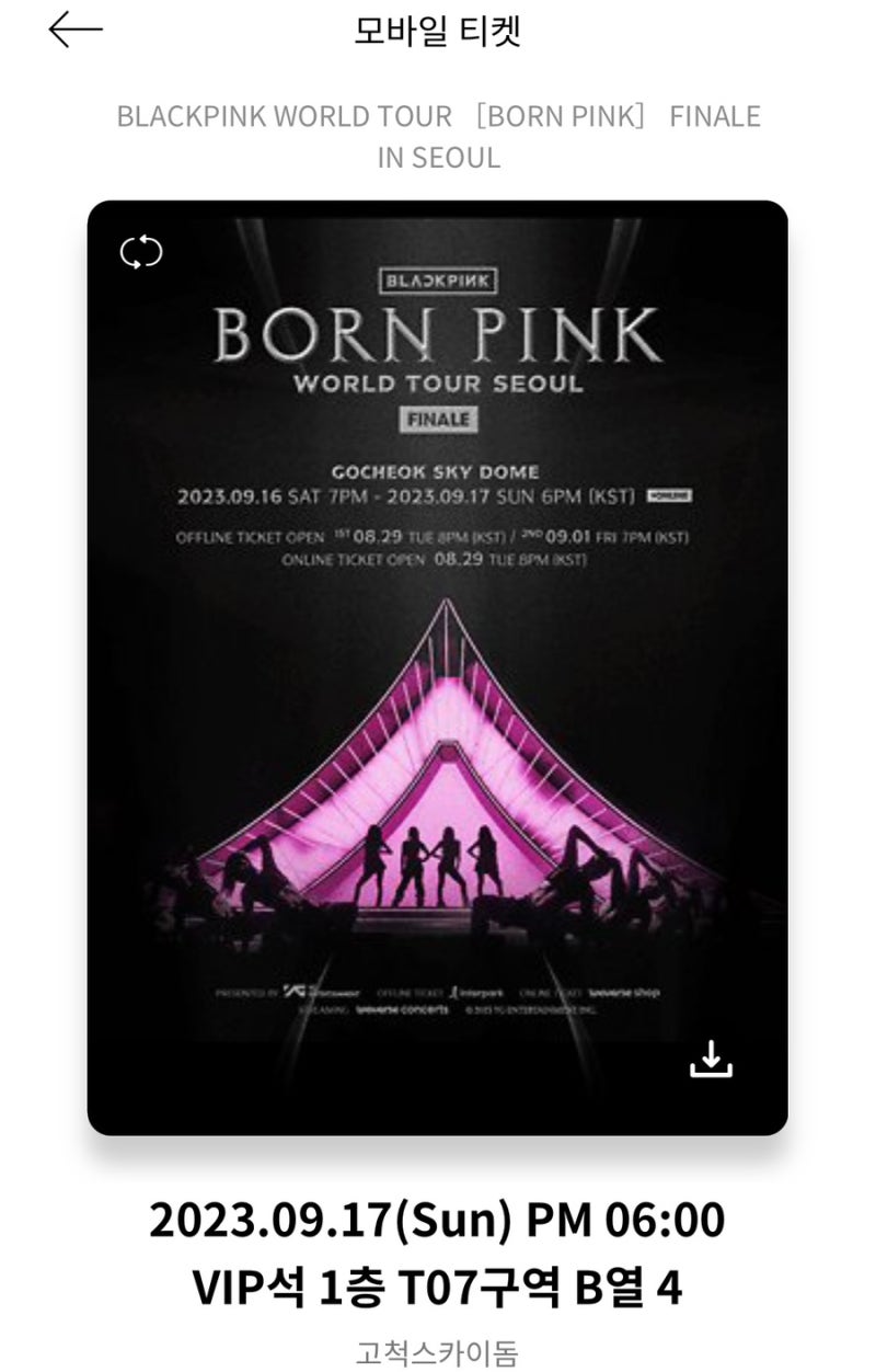 BLACKPINK WORLD TOUR [BORN PINK] ソウルFINALE最終公演レビュー 9/17 (高尺ドーム1階T07区域B列からの視界)