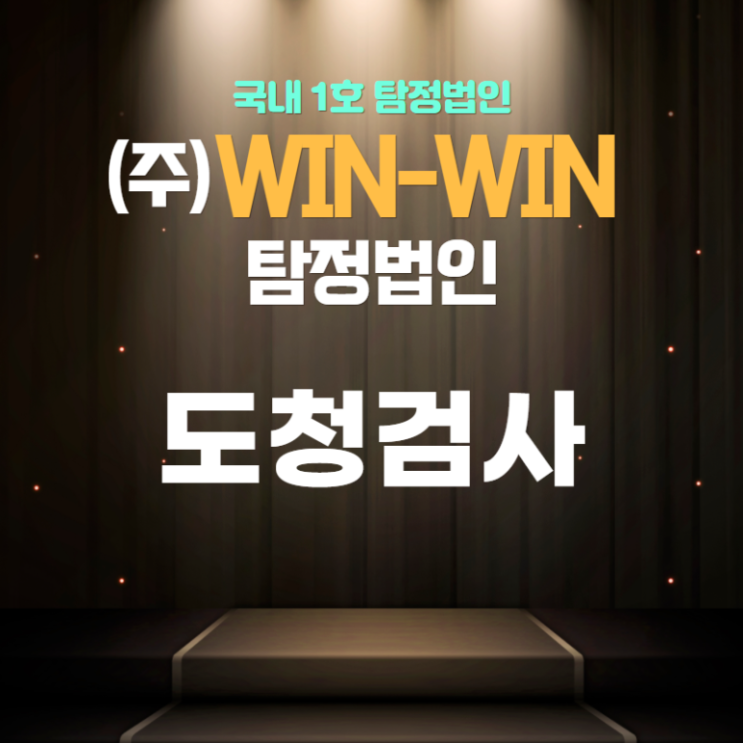  도청검사 윈윈 탐정 법인에서!