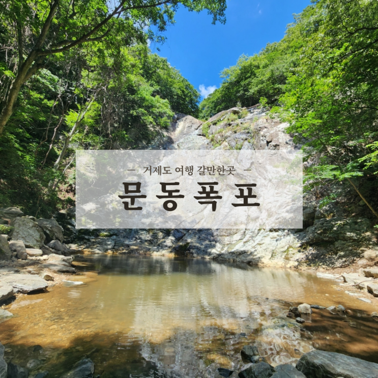  거제도 애견동반여행 지금 날씨에 가기 좋은 계곡 문동휴양림 문동폭포