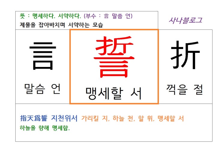  맹세할 서