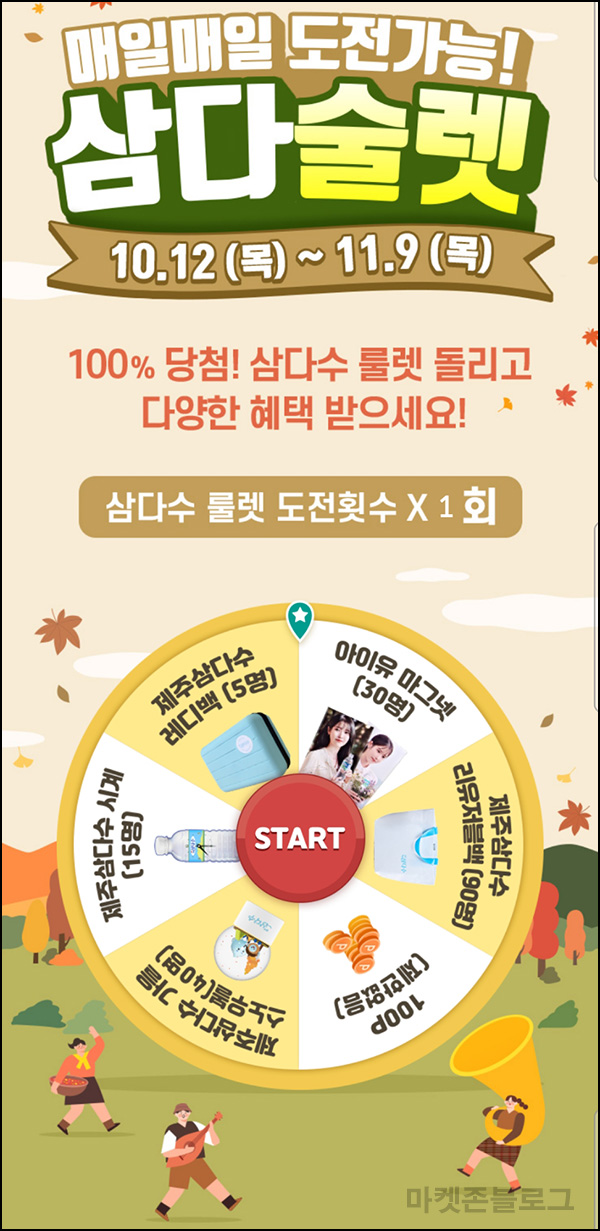 삼다수 룰렛이벤트(적립금 및 경품)즉당,전원~11.09 삼다수 룰렛이벤트(적립금 및 경품)즉당,전원~11.09