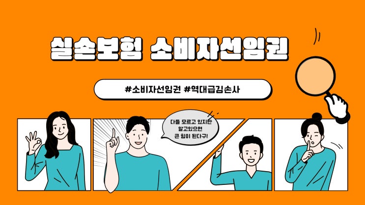  실손보험 소비자선임권이 뭔가요?