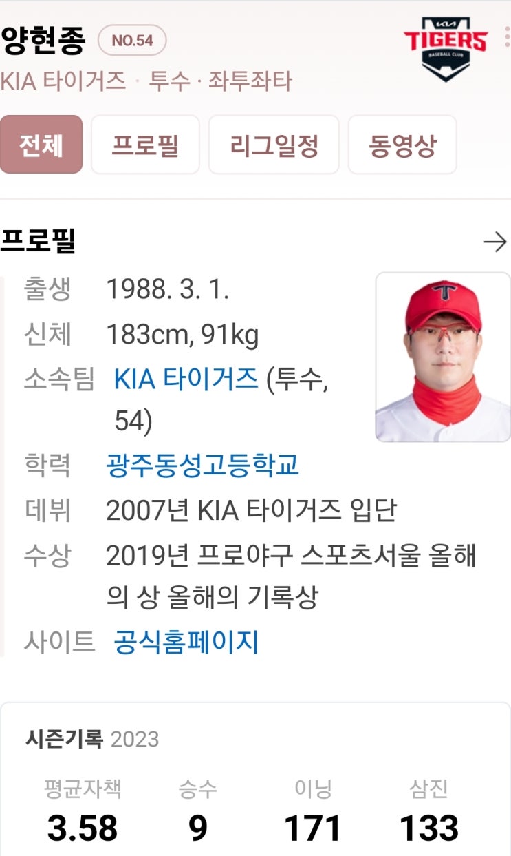 대기록 달성한 기아 타이거즈 ACE 양현종, 2024시즌 달성... 