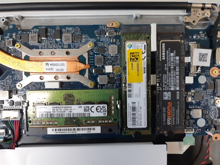 인천 노트북수리 LG 그램 15Z90N-VR30K 삼성 970 EVO PLUS SSD, 메모리 8기가 추가