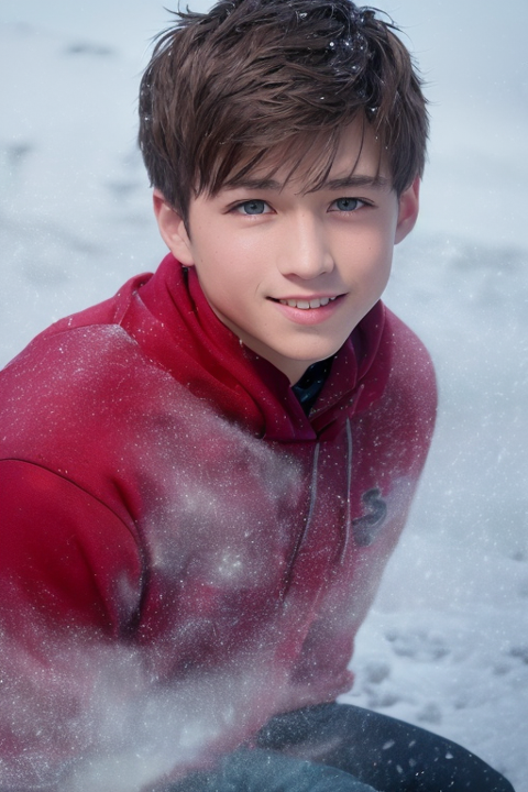 [Ai Greem] 그림_남자 504: 상업적으로 사용 가능한 겨울 배경의 귀여운 남자 어린이, 소년, 미소년, 훈남 Ai 무료 이미지 및 썸네일, 일러스트