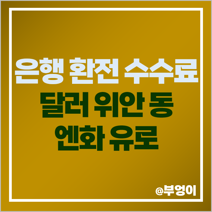 달러 환전 수수료 공항 은행 유로 중국 위안 일본 엔화 베트남 동 달러 환전 수수료 공항 은행 유로 중국 위안 일본 엔화 베트남 동