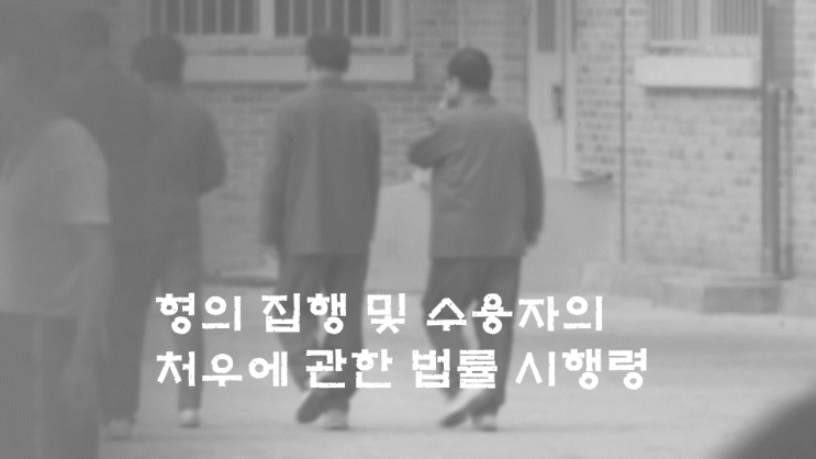  형의 집행 및 수용자의 처우에 관한 법률 시행령