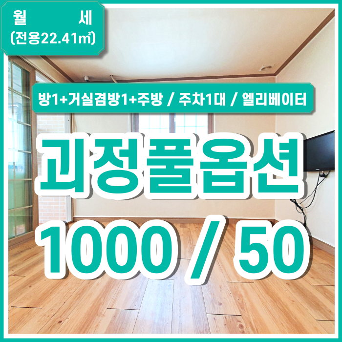  [월세] 부산 사하구 괴정동풀옵션투룸 깔끔하고 주차가능한 오피스텔형괴정풀옵션투룸 내부깔끔 엘리베이터 관리비5만원