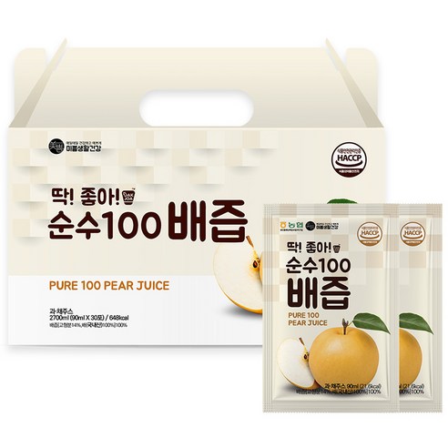  미쁨생활건강 딱좋아 순수100 배즙 90ml, 30개의 제품 사용 후기