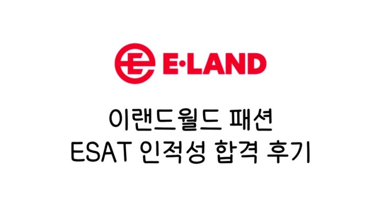  이랜드 채용 인적성 ESAT 합격 후기 ebook 공부