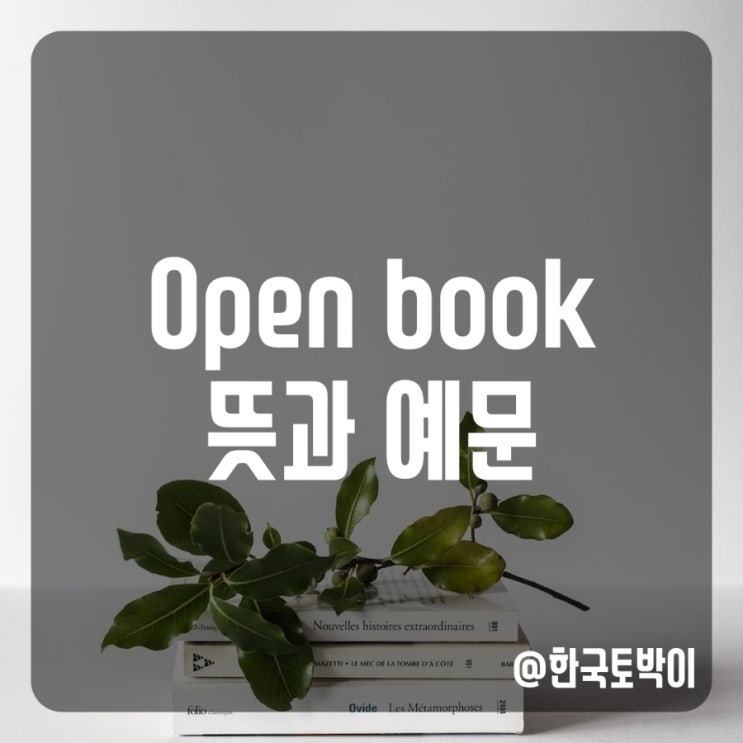 오픈북 뜻 (open book)
