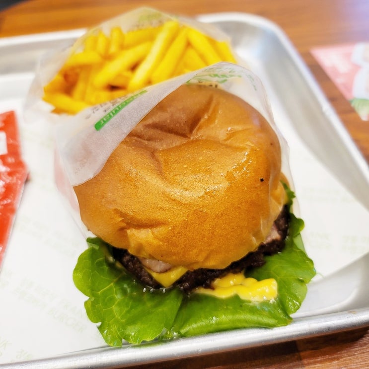  처음 먹어보는 프랭크버거 메뉴 베이컨치즈버거 세트