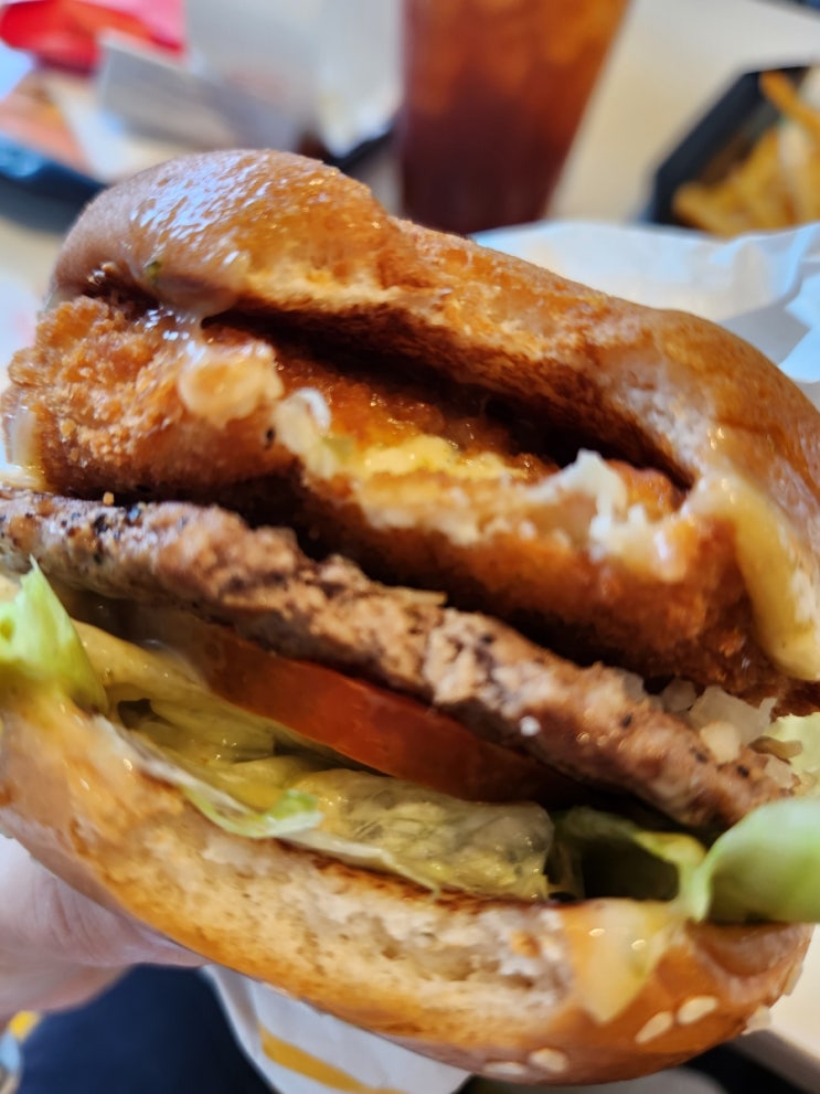  진도대파버거 맥도날드 진도 대파 크림 크로켓 맥런치로 먹어봤어요
