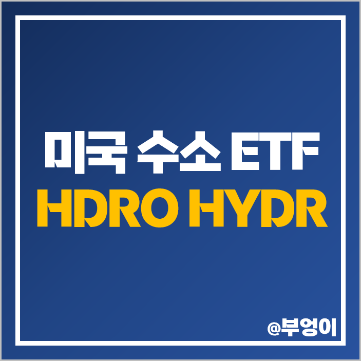 수소 관련주 수소차 대장주 미국 ETF HDRO HYDR 주가