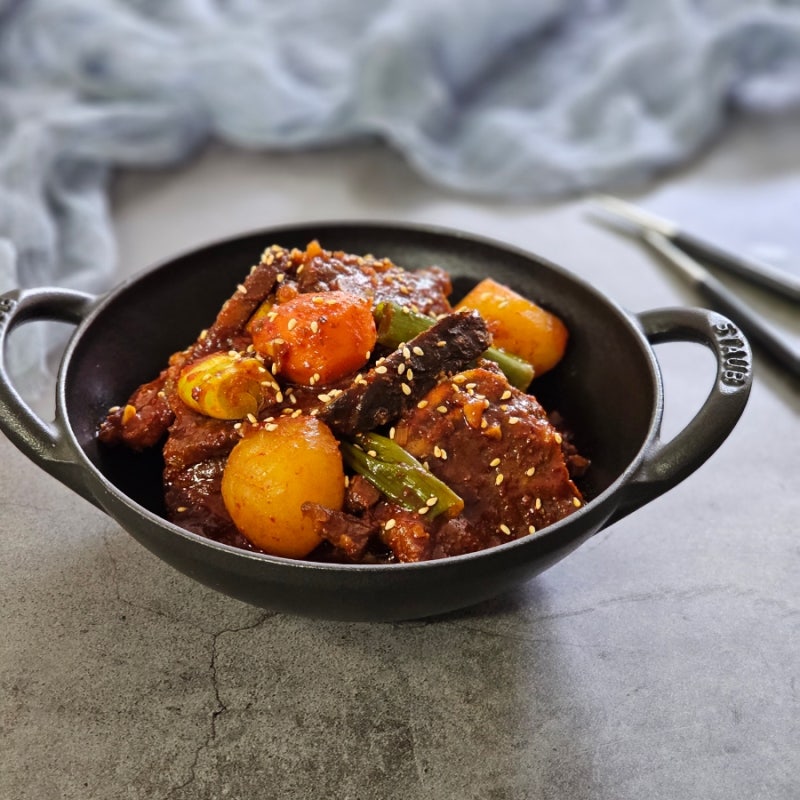 LA갈비로 매운 소갈비찜 만드는법 매운 LA 갈비찜 엘에이 매운 소갈비찜 양념장 레시피 요리