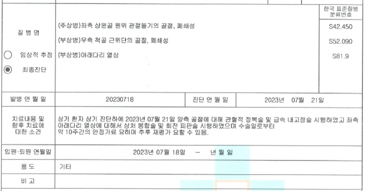  [교통사고전문변호사] 교통사고 10주 진단_형사합의_재판대응
