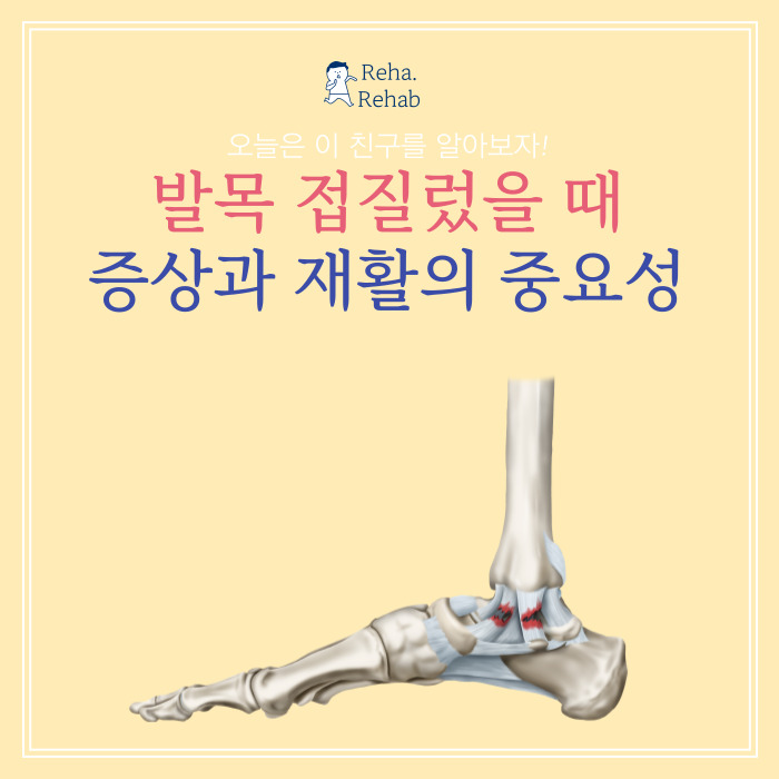 발목 접질렀을 때(Ankle Sprain) 증상과 재활운동의 중요성