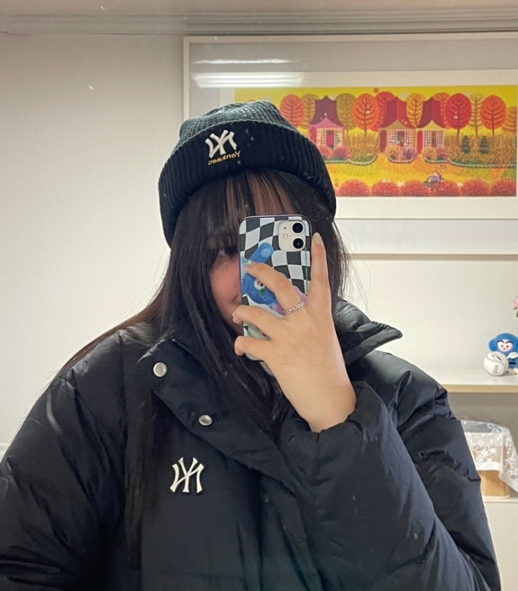 <b>MLB</b> 비니 후기 / 배색 로고 비니 뉴욕<b>양키스</b>