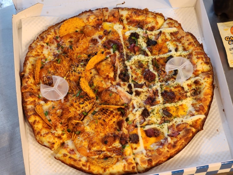  구리피자맛집 슬라이스룸피자 교문동 배달 포장 할인