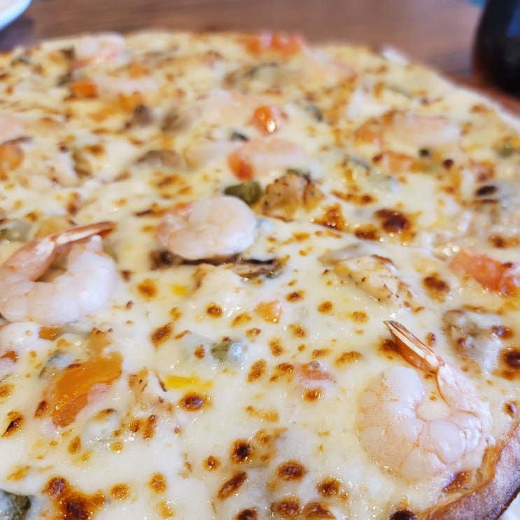  아주대 맛집 파파존스 메뉴 슈림프 알프레도 피자