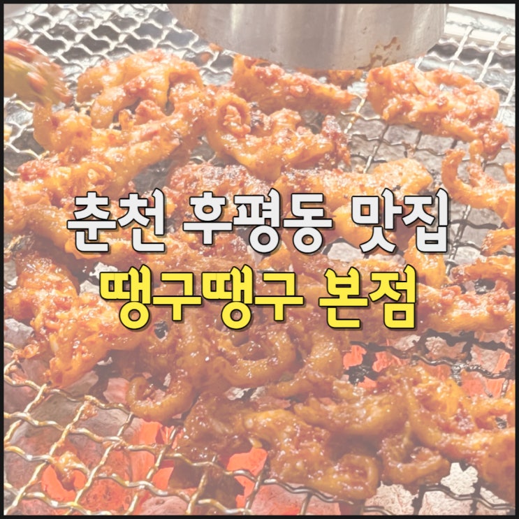  춘천 후평동 맛집 땡구땡구 본점 숯불에 구운 닭발 후기