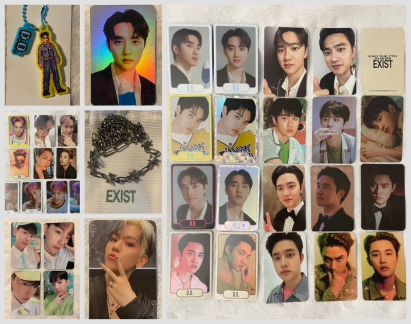 [EXO Goods] 123. EXIST Official Merchandise: Necklace, Character Keyring & EXOSCHEDULE Pop-up Random Photocard (feat. Baekhyun)