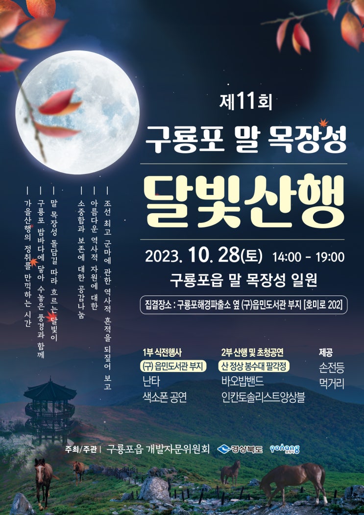  구룡포 개발자문위 달빛산행 개최