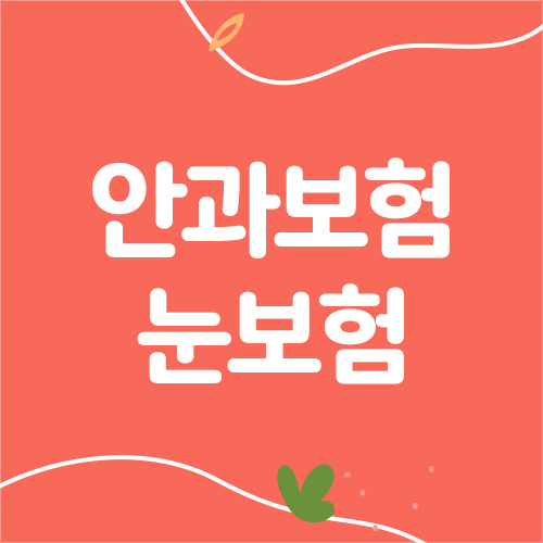  눈보험과 안과보험 생각하고 있다면 보장 담보 확인해보기