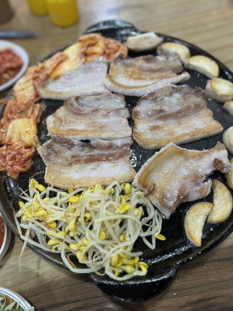 [인천/서구] 삼겹살, 냉면, 볶음밥 풀코스로 먹은 장터삼겹살 후기
