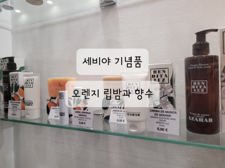  [세비야 기념품 쇼핑리스트] 오렌지 트리 orange tree  벤디타루즈 Benditaluz 오렌지립밤 오렌지꽃향수 사탕 가장 저렴하게 살 수 있는 곳!!