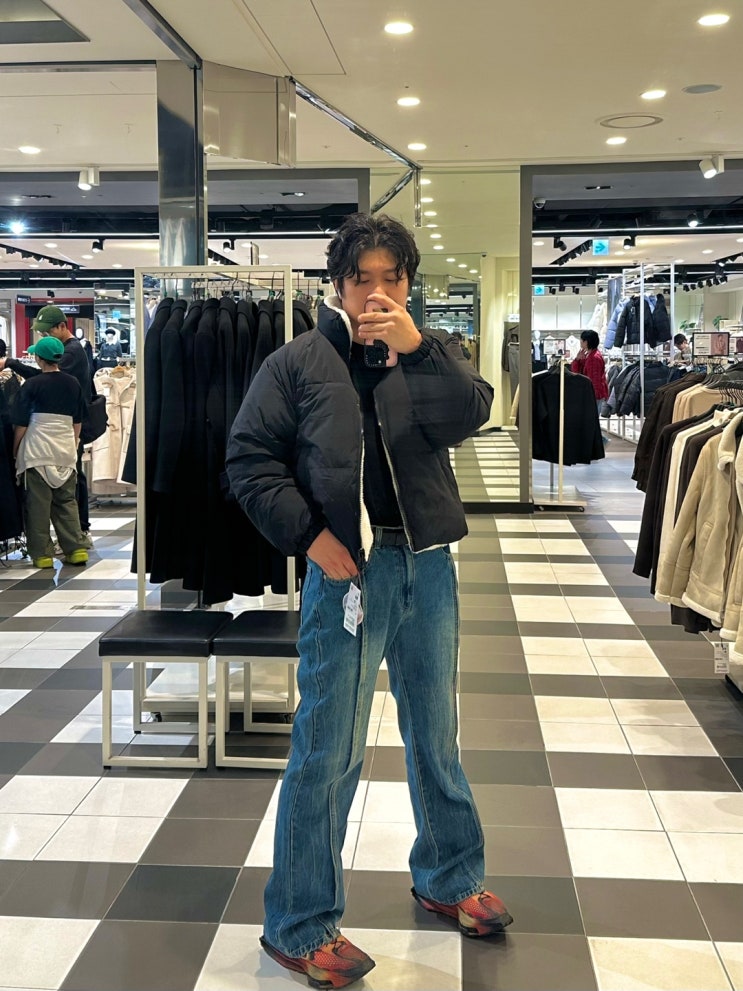  스파오 겨울신상 리버서블 홍대 ak플라자 spao 입고 코디하기