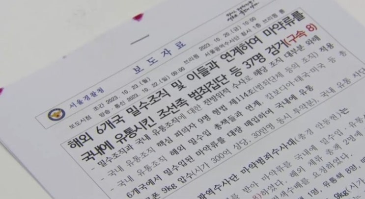 중국적 조선인들, 참 문제네. 필로폰 9kg 국내 유통시키려다... 