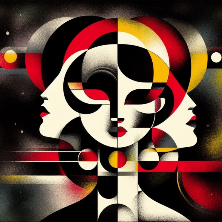  DALL-E(달리)를 이용한 이미지 생성사례 / 멀티 페르소나(Multi Persona)3, graphical artwork / 디지털콘텐츠큐레이터 황선웅