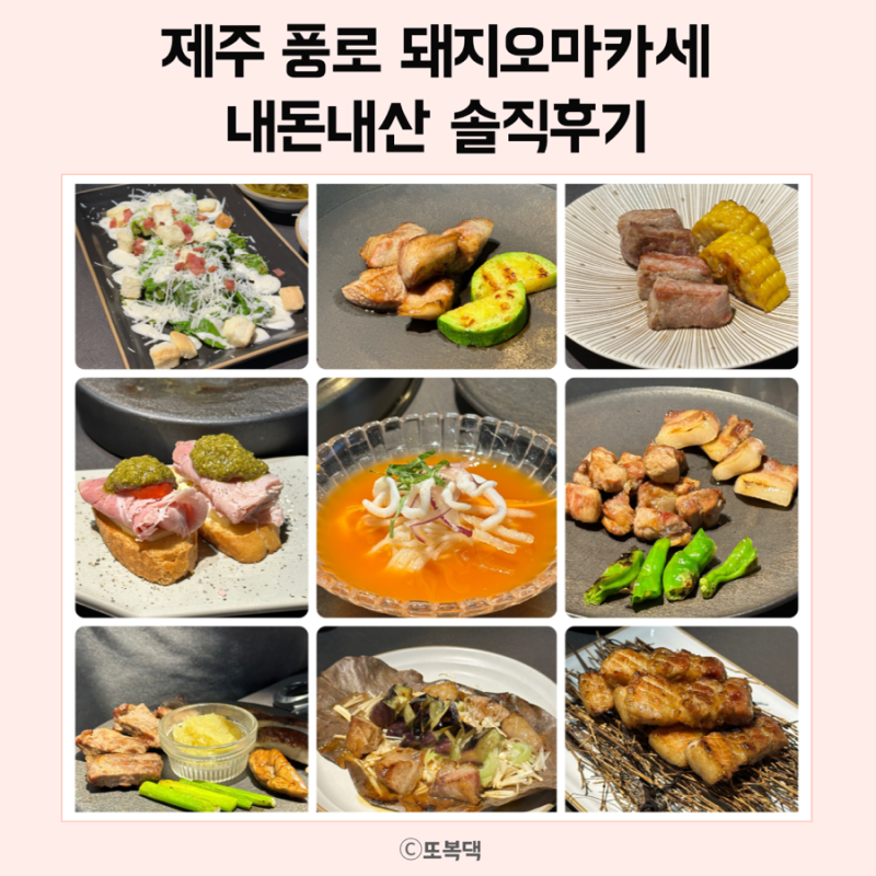 기대했던 제주 풍로 중문점 돼지 오마카세 내돈내산 솔직 후기 : 네이버 블로그