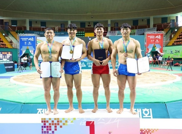  영암군민속씨름단, 제104회 전국체전 씨름대회 5메달 획득