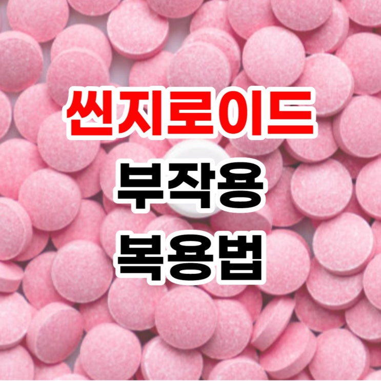  씬지로이드 부작용 용량 복용법 알아보자