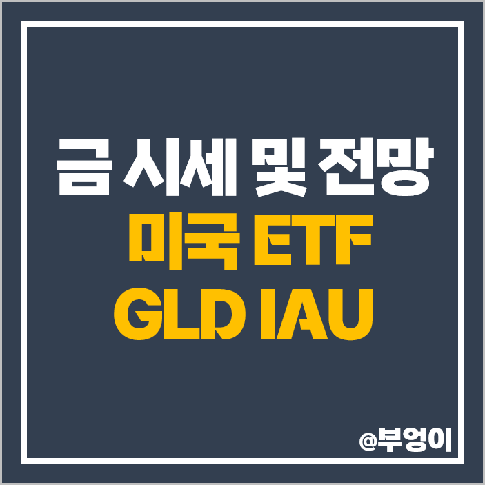 미국 ETF 금 투자 방법 GLD IAU 주가 오늘의 금 시세 전망