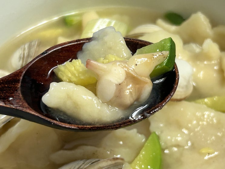  수제비 레시피 동죽으로 초간단 육수내기 국물이 끝내줘요