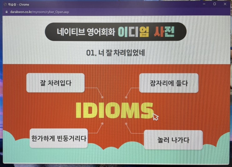  다락원 영어 관용구 배우기 네이티브 영어회화 이디엄 사전
