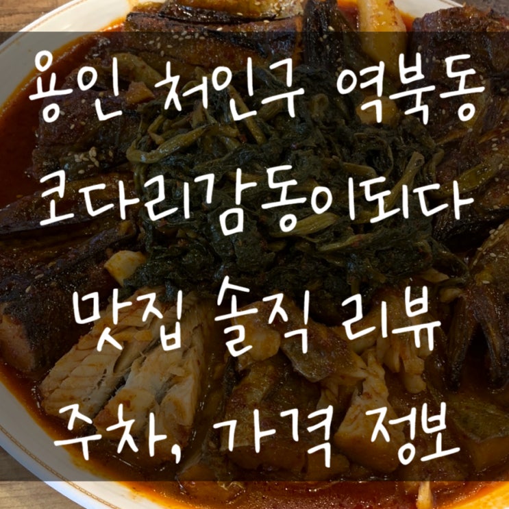 [용인/처인구/역북] 코다리감동이되다 본점 맛집 리뷰/주차/화장실/가격
