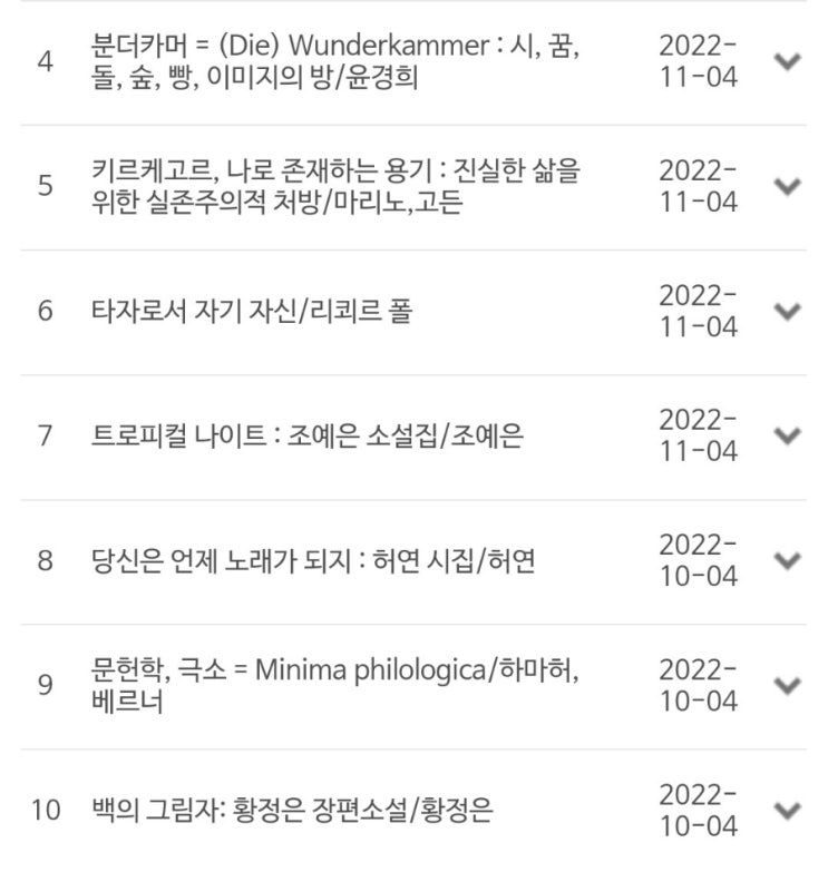  2022 읽은 책 목록