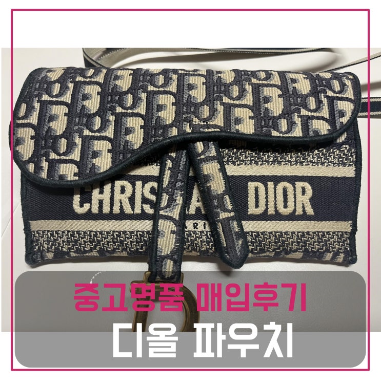  디올 오블리크 새들 슬림 파우치 백 팔기