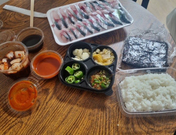  옹포횟집 제주도 고등어회 협재해수욕장 횟집에서 저녁식사 포장