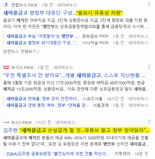 새마을금고 사태, 부실지점 - 내 돈은 안전하겠지?