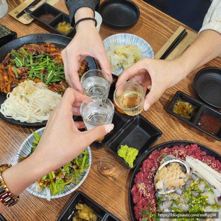  검단사거리 육회 맛집 장수육회 검단사거리역 연어 육회